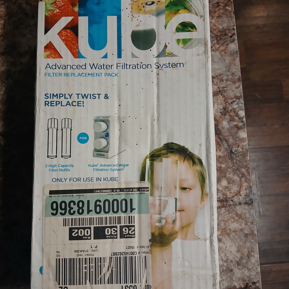 2 high-capacity Filter Refills For Kube Advanced Water Filtration System